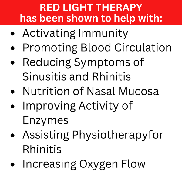 Rhinitis Red Light Therapy for Nose, Red Light Nose Therapy, Sinusitis, Rhinitis Device Red Nose Light
