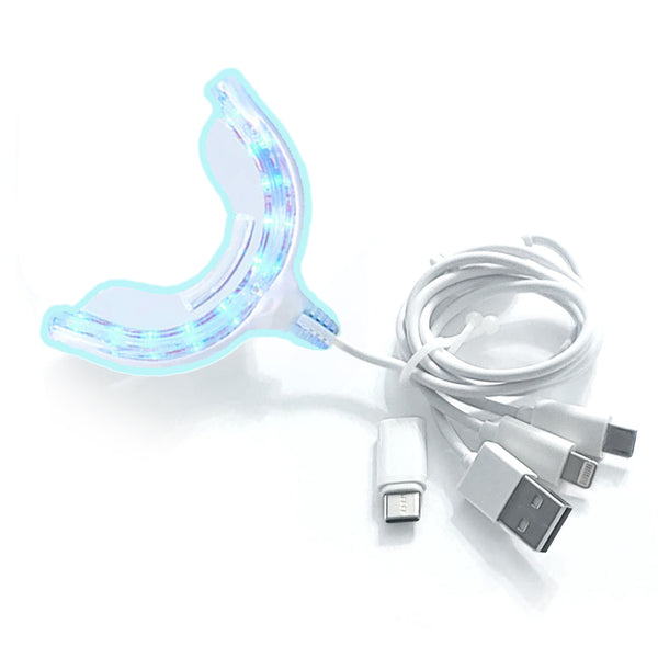 Teeth Whitening Kit 455nm Blue Light Therapy 16 Blue LEDs and 3 Gel Pens