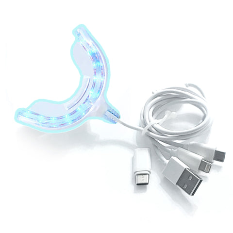 Teeth Whitening Kit 455nm Blue Light Therapy 16 Blue LEDs and 3 Gel Pens
